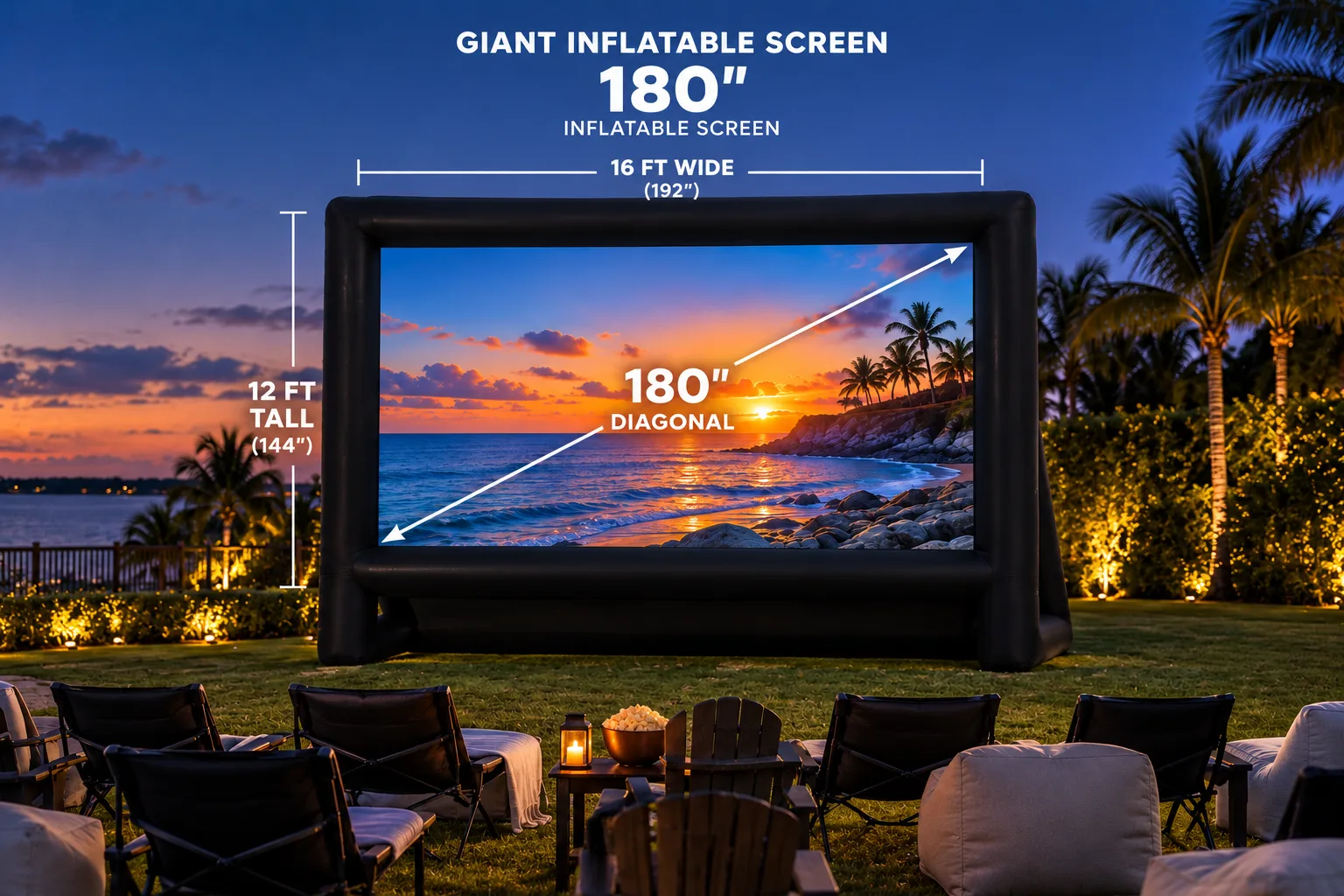Giant Inflatable Movie Screen (180-inch) - Image 1