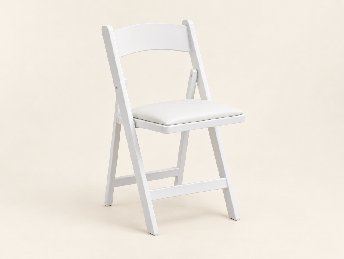 White Resin Folding Chairs